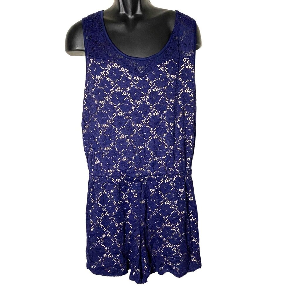 Ladies Mercer & Blush Blue Romper Shorts Size XL